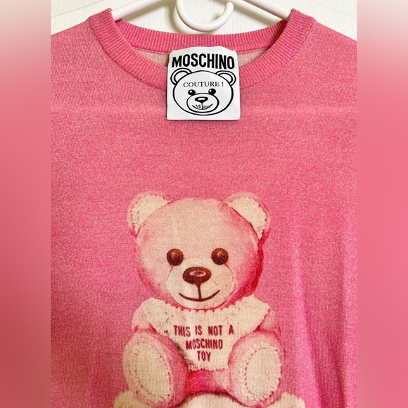 NEW MOSCHINO PINK BEAR DRESS - Picture 2 of 11